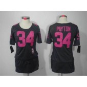 Women Nike Chicago Bears #34 Walter Payton Breast Cancer Awareness Gray Jersey