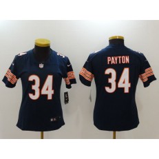 Women Nike Chicago Bears #34 Walter Payton Navy Blue NFL Jersey