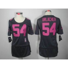 Women Nike Chicago Bears #54 Brian Urlacher Breast Cancer Awareness Gray Jersey