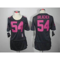 Women Nike Chicago Bears #54 Brian Urlacher Breast Cancer Awareness Gray Jersey