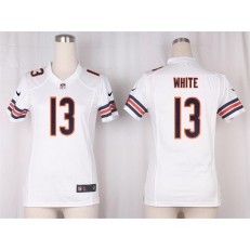 Women Nike Chicago Bears #13 Kevin White Game White NFL Jersey