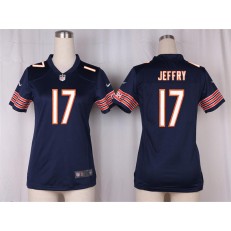 Women Nike Chicago Bears #17 Alshon Jeffery Game Navy Blue Team Color NFL Jersey