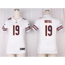 Women Nike Chicago Bears #19 Eddie Royal Game White NFL Jersey