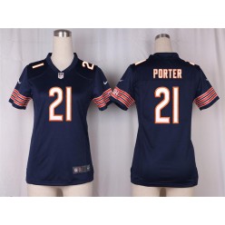Women Nike Chicago Bears #21 Tracy Porter Game Navy Blue Team Color NFL Jersey