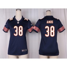 Women Nike Chicago Bears #38 Adrian Amos Game Navy Blue Team Color NFL Jersey