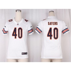 Women Nike Chicago Bears #40 Gale Sayers Game White NFL Jersey