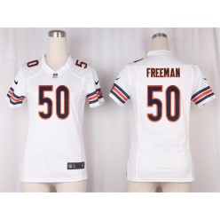 Women Nike Chicago Bears #50 Jerrell Freeman Game White NFL Jersey