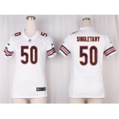 Women Nike Chicago Bears #50 Mike Singletary Game White NFL Jersey
