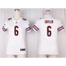 Women Nike Chicago Bears #6 Jay Cutler Game White NFL Jersey