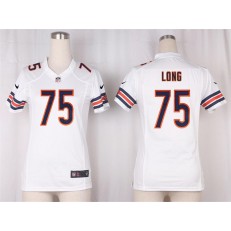 Women Nike Chicago Bears #75 Kyle Long Game White NFL Jersey
