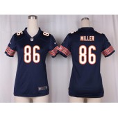 Women Nike Chicago Bears #86 Zach Miller Game Navy Blue Team Color NFL Jersey