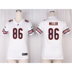 Women Nike Chicago Bears #86 Zach Miller Game White NFL Jersey