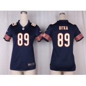 Women Nike Chicago Bears #89 Mike Ditka Game Navy Blue Team Color NFL Jersey