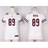 Women Nike Chicago Bears #89 Mike Ditka Game White NFL Jersey