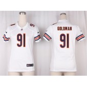 Women Nike Chicago Bears #91 Eddie Goldman Game White NFL Jersey