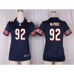 Women Nike Chicago Bears #92 Pernell McPhee Game Navy Blue Team Color NFL Jersey