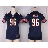 Women Nike Chicago Bears #96 Akiem Hicks Game Navy Blue Team Color NFL Jersey