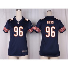Women Nike Chicago Bears #96 Akiem Hicks Game Navy Blue Team Color NFL Jersey