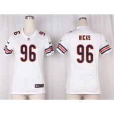 Women Nike Chicago Bears #96 Akiem Hicks Game White NFL Jersey