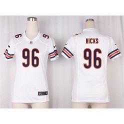 Women Nike Chicago Bears #96 Akiem Hicks Game White NFL Jersey