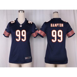 Women Nike Chicago Bears #99 Dan Hampton Game Navy Blue Team Color NFL Jersey