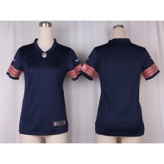 Women Nike Chicago Bears Blank Game Navy Blue Team Color NFL Jersey
