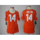 Women Nike Cincinnati Bengals #14 Andy Dalton Breast Cancer Awareness Orange Jersey