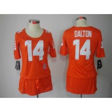 Women Nike Cincinnati Bengals #14 Andy Dalton Breast Cancer Awareness Orange Jersey