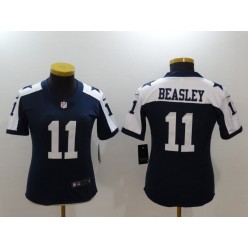 Women Nike Dallas Cowboys #11 Cole Beasley Navy Throwback Vapor Untouchable Limited NFL Jersey