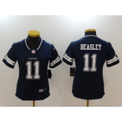 Women Nike Dallas Cowboys #11 Cole Beasley Navy Vapor Untouchable Women Limited Jersey