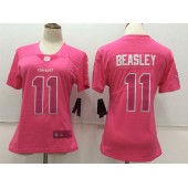 Women Nike Dallas Cowboys #11 Cole Beasley Pink Stitched NFL Limited Rush Fashion Jersey
