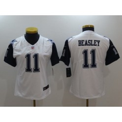 Women Nike Dallas Cowboys #11 Cole Beasley White Stitched NFL Elite Color Rush Jersey