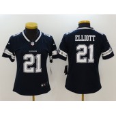 Women Nike Dallas Cowboys #21 Ezekiel Elliott Navy Vapor Untouchable Women Limited Jersey
