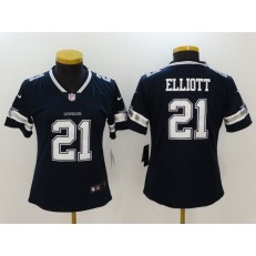 Women Nike Dallas Cowboys #21 Ezekiel Elliott Navy Vapor Untouchable Women Limited Jersey