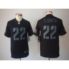 Women Nike Dallas Cowboys #22 Emmitt Smith Black Impact Embroidered NFL Limited Jersey
