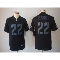 Women Nike Dallas Cowboys #22 Emmitt Smith Black Impact Embroidered NFL Limited Jersey