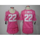 Women Nike Dallas Cowboys #22 Emmitt Smith Breast Cancer Awareness Pink NFL Jersey