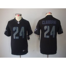 Women Nike Dallas Cowboys #24 Morris Claiborne Black Impact Embroidered NFL Limited Jersey