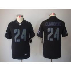 Women Nike Dallas Cowboys #24 Morris Claiborne Black Impact Embroidered NFL Limited Jersey