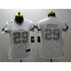 Women Nike Dallas Cowboys #29 DeMarco Murray White Platinum NFL Jersey