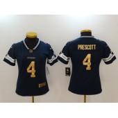 Women Nike Dallas Cowboys #4 Dak Prescott Navy Gold Vapor Untouchable Limited NFL Jersey