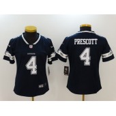 Women Nike Dallas Cowboys #4 Dak Prescott Navy Vapor Untouchable Women Limited Jersey