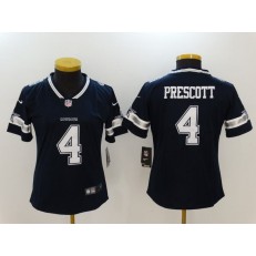 Women Nike Dallas Cowboys #4 Dak Prescott Navy Vapor Untouchable Women Limited Jersey