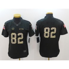 Women Nike Dallas Cowboys #82 Jason Witten Anthracite Salute to Service NFL Jersey