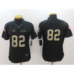 Women Nike Dallas Cowboys #82 Jason Witten Anthracite Salute to Service NFL Jersey