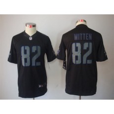 Women Nike Dallas Cowboys #82 Jason Witten Black Impact Embroidered NFL Limited Jersey
