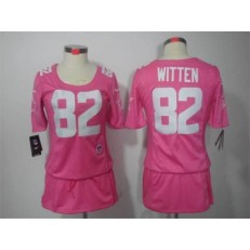 Women Nike Dallas Cowboys #82 Jason Witten Breast Cancer Awareness Pink NFL Jersey