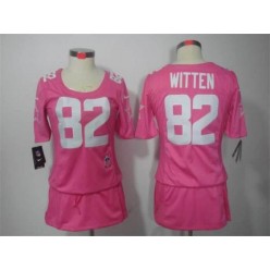 Women Nike Dallas Cowboys #82 Jason Witten Breast Cancer Awareness Pink NFL Jersey