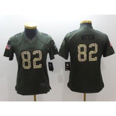 Women Nike Dallas Cowboys #82 Jason Witten Green Salute to Service Limited NFL Jersey