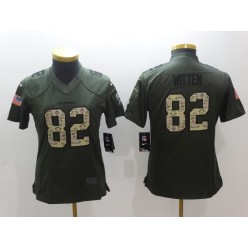 Women Nike Dallas Cowboys #82 Jason Witten Green Salute to Service Limited NFL Jersey